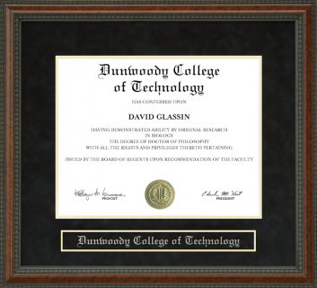 Dunwoody College of Technology Diploma Frame
