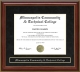 Minneapolis Community & Technical College (MCTC) Mahogany Diploma Frame