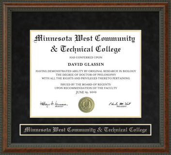 Minnesota West Community & Technical College Diploma Frame