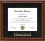Columbia College Mahogany Diploma Frame