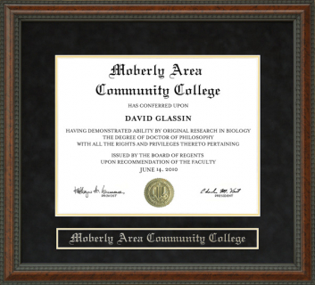 Moberly Area Community College (MACC) Diploma Frame