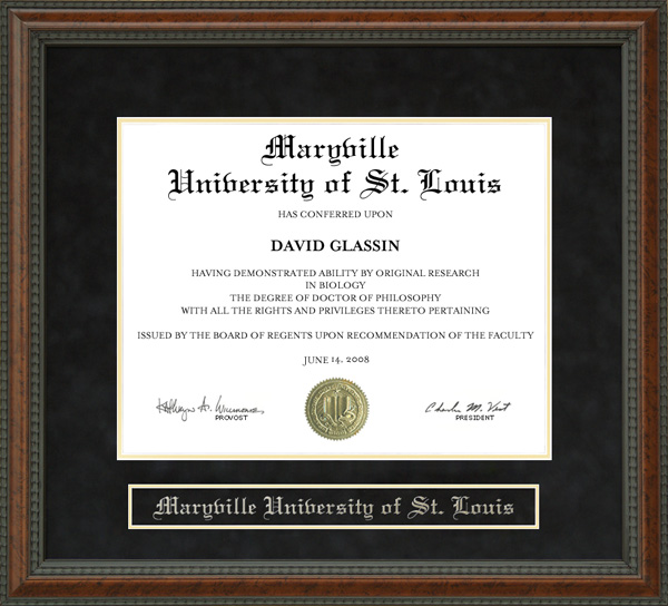 Maryville University of St. Louis Diploma Frame