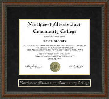 Northwest Mississippi Community College Diploma Frame