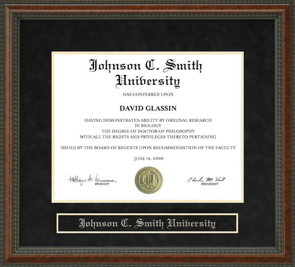 Johnson C. Smith University (JCSU) Diploma Frame
