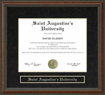 Saint Augustine's University Diploma Frame