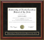 University of North Carolina School of the Arts Mahogany Diploma Frame