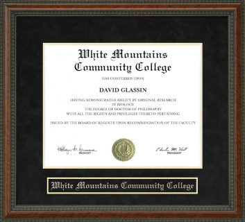White Mountains Community College Diploma Frame