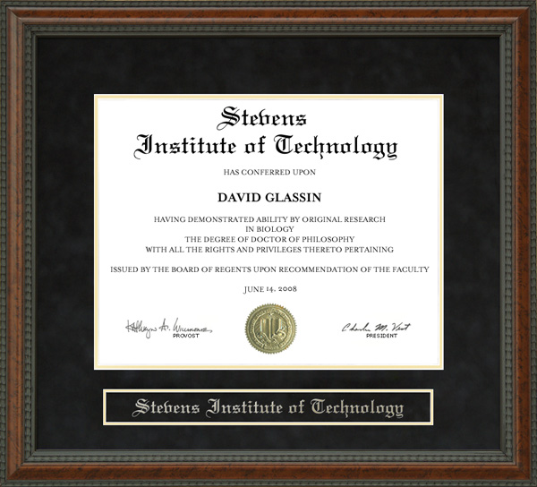 Stevens Institute of Technology Diploma Frame
