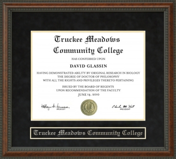 Truckee Meadows Community College (TMCC) Diploma Frame