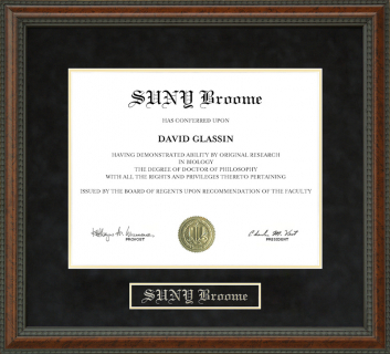 SUNY Broome Diploma Frame