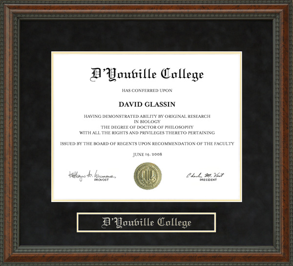 D'Youville College (DYC) Diploma Frame