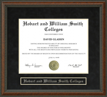 Hobart and William Smith Colleges Diploma Frame