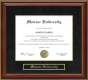 Monroe University Mahogany Diploma Frame