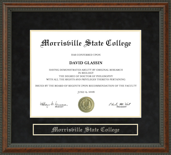 Morrisville State College (SUNY Morrisville) Diploma Frame