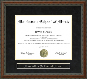 Manhattan School of Music Diploma Frame