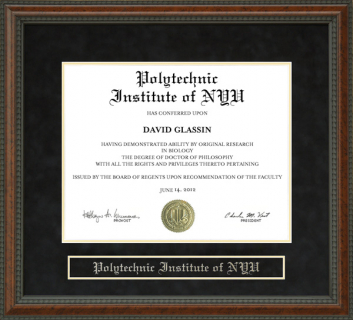 Polytechnic Institute of NYU (Poly) Diploma Frame