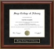 Sage College of Albany (SCA) Mahogany Diploma Frame