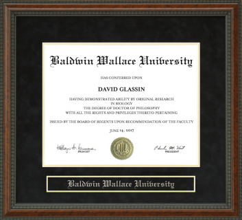 Baldwin Wallace University (BW) Diploma Frame