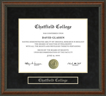 Chatfield College Diploma Frame