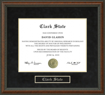Clark State Diploma Frame