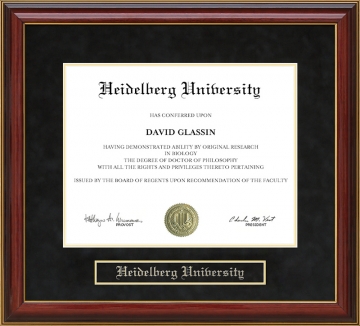Heidelberg University Mahogany Diploma Frame