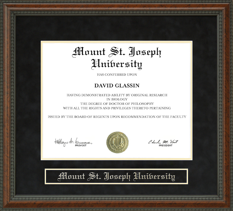Mount St. Joseph University (The Mount) Diploma Frame