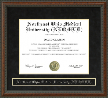 Northeast Ohio Medical University (NEOMED) Diploma Frame