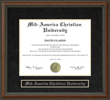 Mid-America Christian University (MACU) Diploma Frame
