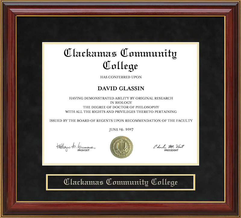 Clackamas Community College Mahogany Diploma Frame By Wordyisms Clackamas Community College Mahogany Diploma Frame By Wordyisms