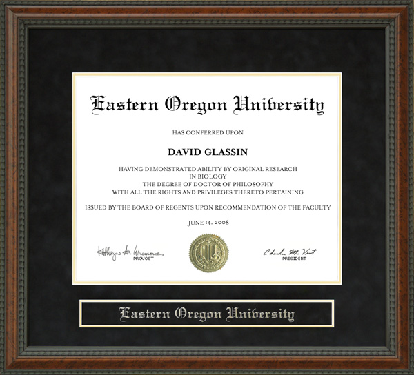 Eastern Oregon University (EOU) Diploma Frame