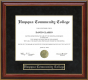 Umpqua Community College Mahogany Diploma Frame