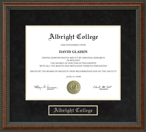 Albright College Diploma Frame