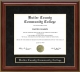 Butler County Community College Mahogany Diploma Frame