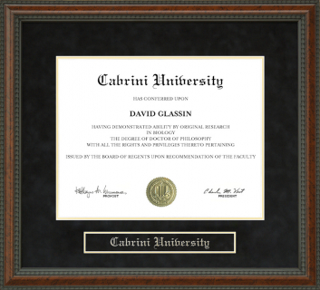 Cabrini University Diploma Frame