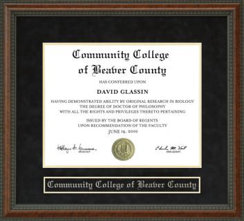Community College of Beaver County (CCBC) Diploma Frame