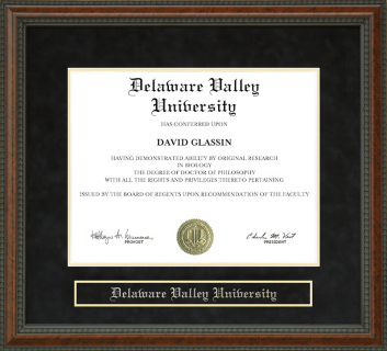 Delaware Valley University Diploma Frame