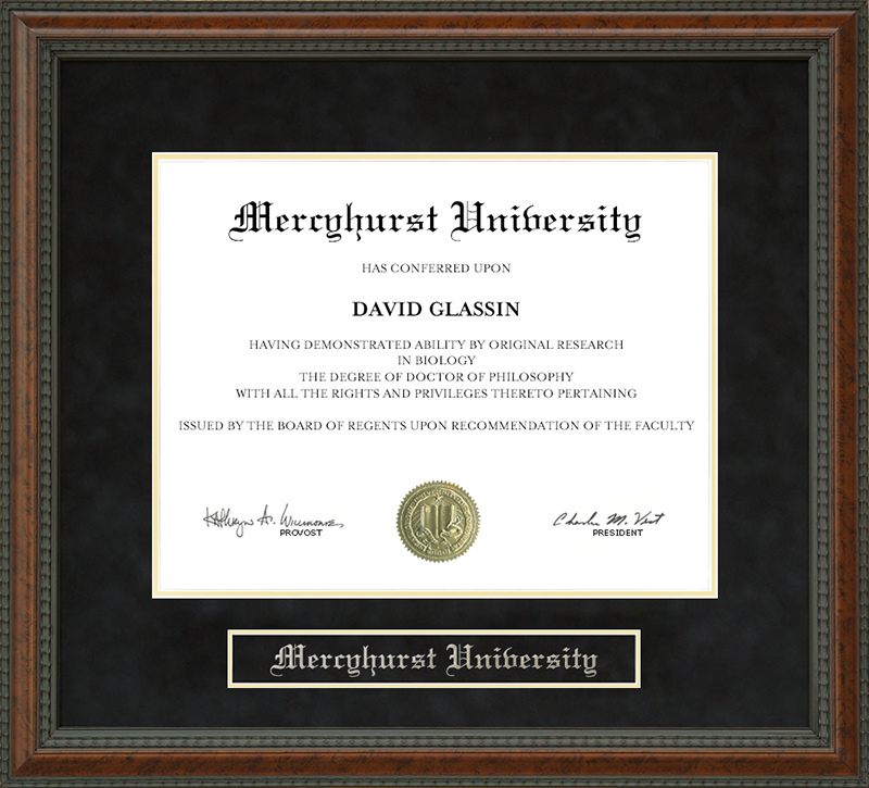 Mercyhurst University Diploma Frame