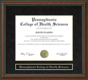 Pennsylvania College of Health Sciences Diploma Frame