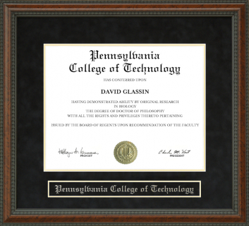 Pennsylvania College of Technology Diploma Frame