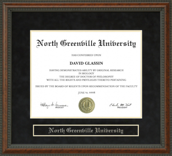 North Greenville University (NGU) Diploma Frame