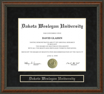 Dakota Wesleyan University (DWU) Diploma Frame