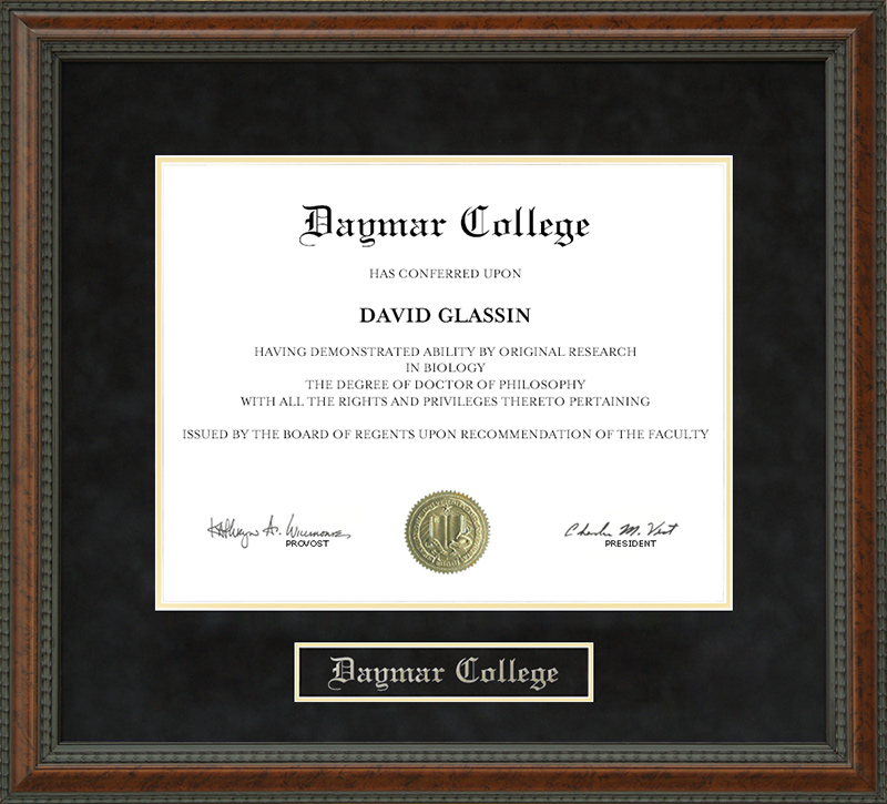 Daymar College Diploma Frame