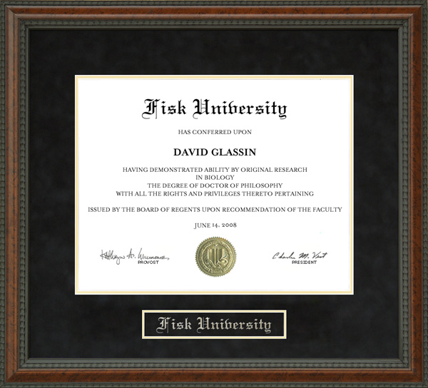 Fisk University Diploma Frame