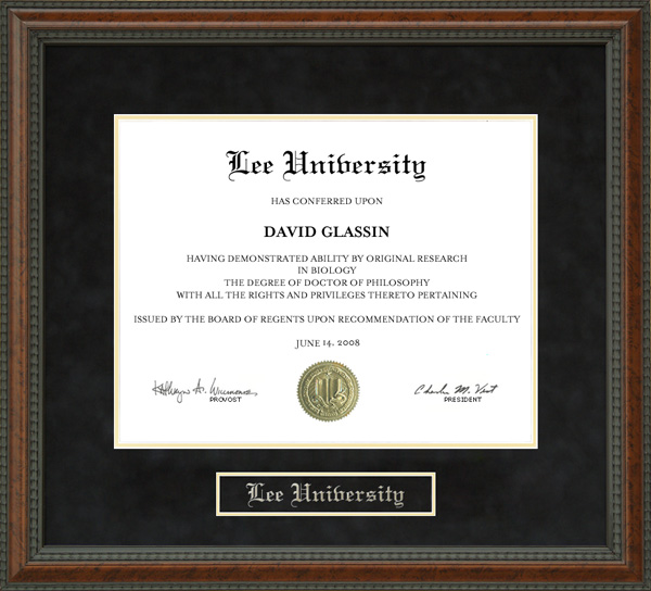 Lee University Diploma Frame by Wordyisms