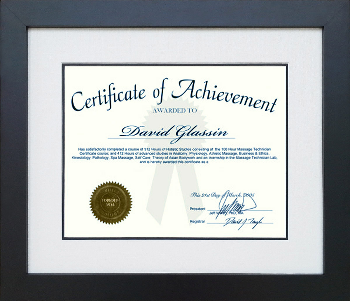 Tribeca Executive Certificate Frame with Genuine Linen Matting