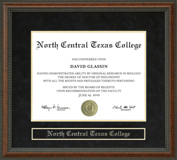North Central Texas College (NCTC) Diploma Frame