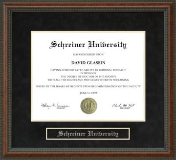 Schreiner University Diploma Frame
