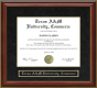 Texas A&M University-Commerce (TAMUC) Mahogany Diploma Frame