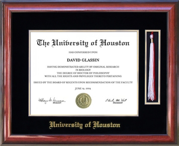 University of Houston (UH) Tassel Diploma Frame