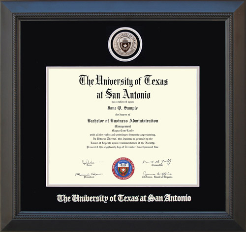 UT San Antonio (UTSA) Diploma Frame with School Medallion